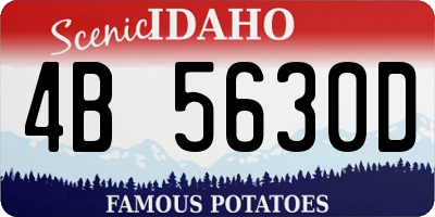 ID license plate 4B5630D