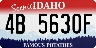 ID license plate 4B5630F