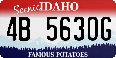 ID license plate 4B5630G