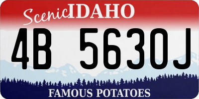 ID license plate 4B5630J
