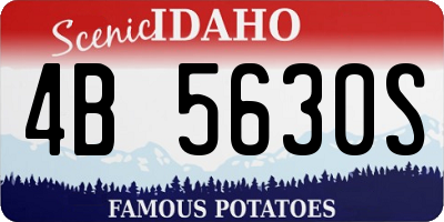 ID license plate 4B5630S