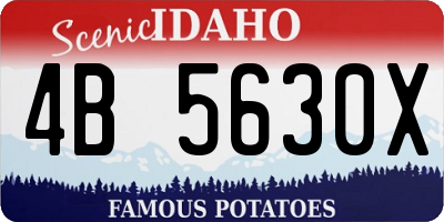 ID license plate 4B5630X