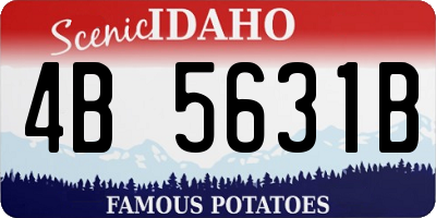 ID license plate 4B5631B