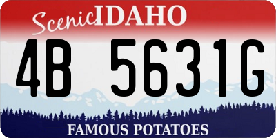 ID license plate 4B5631G