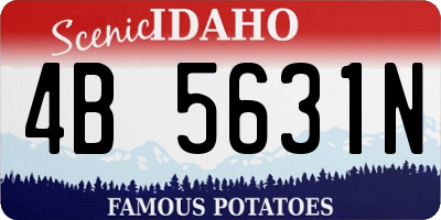 ID license plate 4B5631N