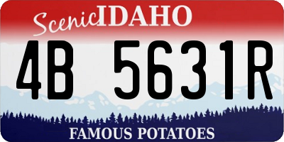 ID license plate 4B5631R