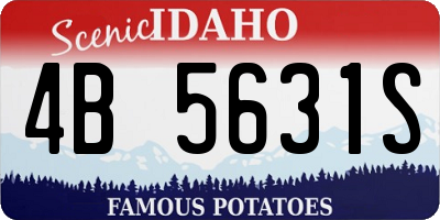 ID license plate 4B5631S
