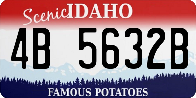 ID license plate 4B5632B