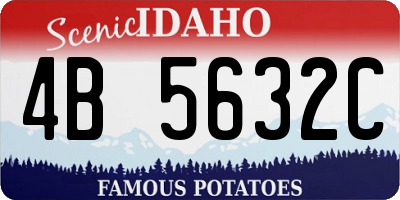 ID license plate 4B5632C