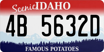 ID license plate 4B5632D