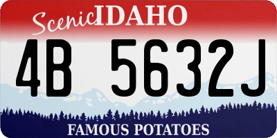ID license plate 4B5632J