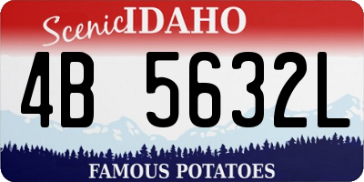 ID license plate 4B5632L