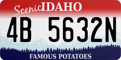 ID license plate 4B5632N