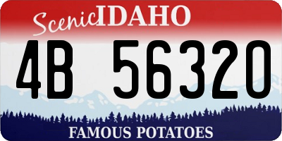 ID license plate 4B5632O