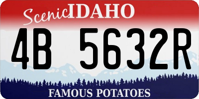 ID license plate 4B5632R
