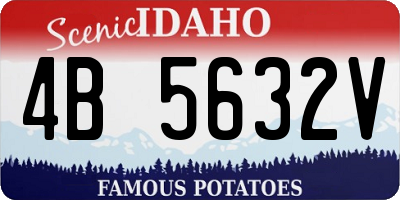 ID license plate 4B5632V