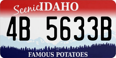 ID license plate 4B5633B