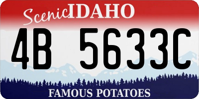 ID license plate 4B5633C