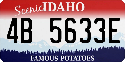 ID license plate 4B5633E