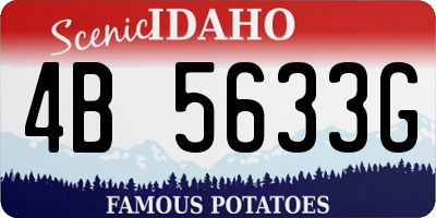 ID license plate 4B5633G