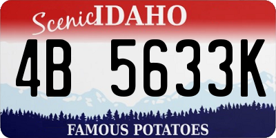ID license plate 4B5633K
