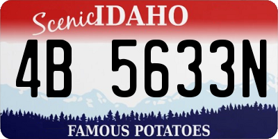 ID license plate 4B5633N