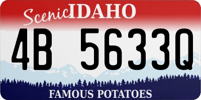 ID license plate 4B5633Q