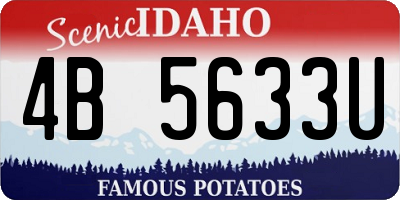 ID license plate 4B5633U