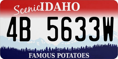 ID license plate 4B5633W