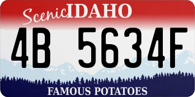 ID license plate 4B5634F