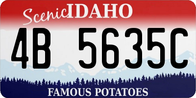 ID license plate 4B5635C