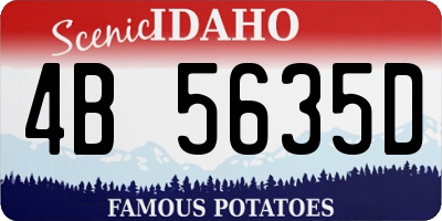ID license plate 4B5635D
