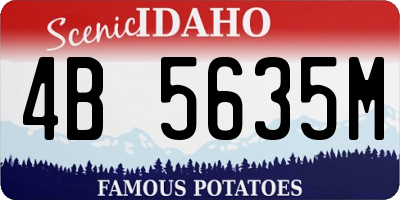 ID license plate 4B5635M