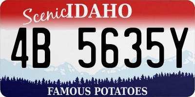 ID license plate 4B5635Y