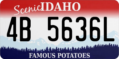 ID license plate 4B5636L