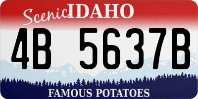 ID license plate 4B5637B