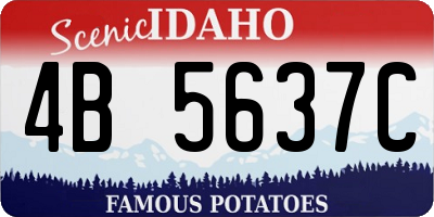 ID license plate 4B5637C