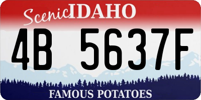 ID license plate 4B5637F