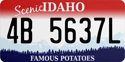 ID license plate 4B5637L