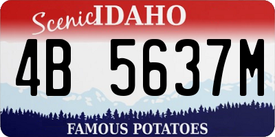 ID license plate 4B5637M