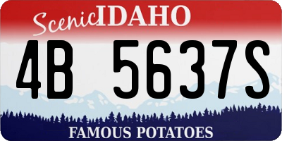ID license plate 4B5637S