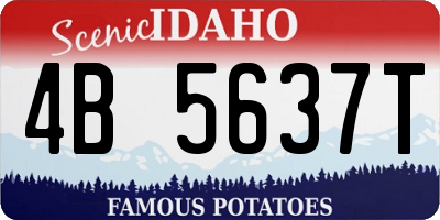 ID license plate 4B5637T