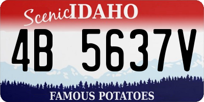 ID license plate 4B5637V