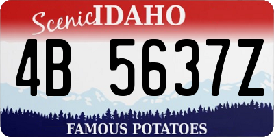 ID license plate 4B5637Z