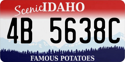 ID license plate 4B5638C