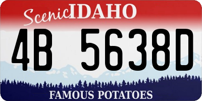 ID license plate 4B5638D