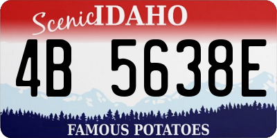 ID license plate 4B5638E