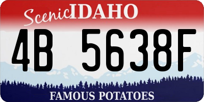 ID license plate 4B5638F