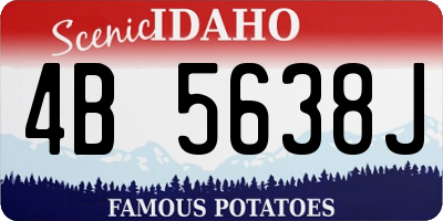 ID license plate 4B5638J