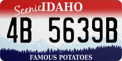 ID license plate 4B5639B